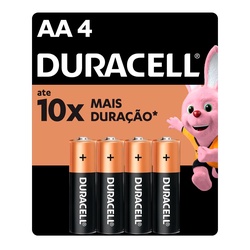 Pilha Duracell Aa Pequena 4un