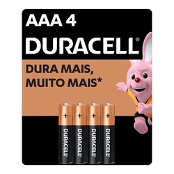 Pilha Duracell Aaa Palito 4un