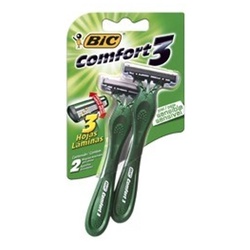 Aparelho De Barbear Bic Comfort 3 Pele SensÍvel 3laminas 2un
