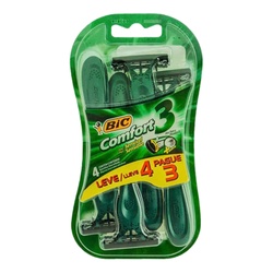 Aparelho De Barbear Bic Comfort 3 Pele SensÍvel Lv4 Pg3un