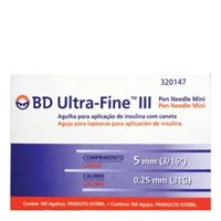 Agulha Ultra Fine 5mm 100und Para Caneta De Insulina B