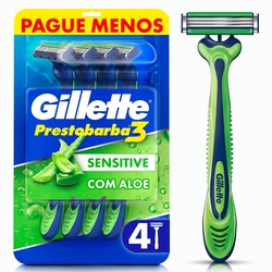 Aparelho De Barbear Gillette Prestobarba3 Sense Care Lv4pg3u