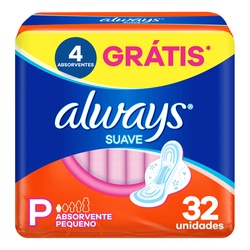 Absorvente Always BÁsico P MÉdio Suave Com Abas 32un