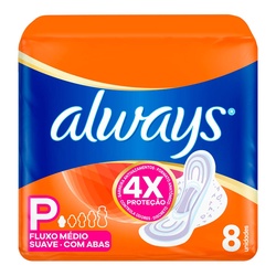Absorvente Always BÁsico Suave Com Abas 8un