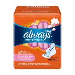 Absorvente Always BÁsico P MÉdio Suave Sem Abas 8un