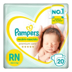 Fralda Pampers Premium Care RecÉm Nascido 20un
