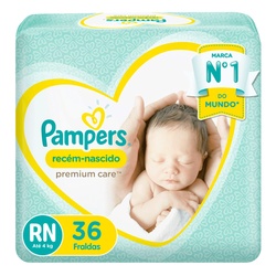 Fralda Pampers Premium Care RecÉm Nascido 36un