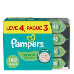 LenÇo Umedecido Pampers Aloe Vera Leve 4un Pague 3un 48un