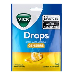 Vick Pastilha Drops Gengibre 20un