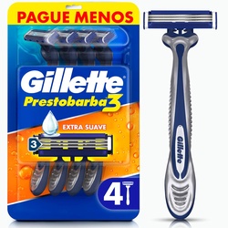 Aparelho De Barbear Gillette Prestobarba3 Comfortgel L4 P3un