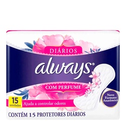 Absorvente Always Protetor DiÁrio Com Perfume 15un Sem Abas