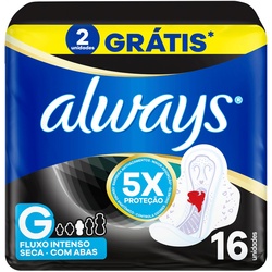 Absorvente Always Noites Tranquilas G Seca Com Abas 16un
