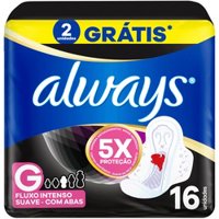 Absorvente Always Noites Tranquilas Suave G Com Abas 16un