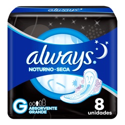 Absorvente Always Noites Tranquilas G Seca Com Abas 8un