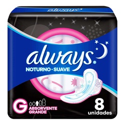 Absorvente Always Noites Tranquilas G Suave Com Abas 8un