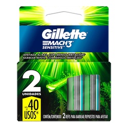 Carga Gillette Mach3 Sensitive 2un