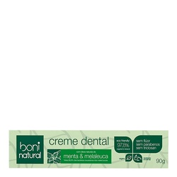 Creme Dental Boni Natural Sem Fluor Menta Melaleuca 90g