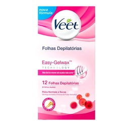 Folhas DepilatÓria Veet Cera Fria Pele Normal 12un