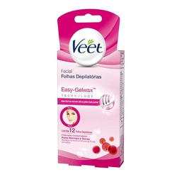 Folhas DepilatÓria Veet Cera Fria Facial Pele Normal 12un