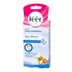Folhas DepilatÓria Veet Cera Fria Facial Pele Delicada 12un