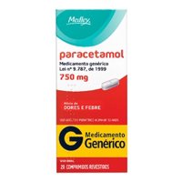 Paracetamol 750mg 20cpr Gen.medley