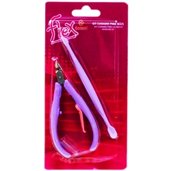 Alicate De CutÍculas Mundial Flex Rosa+ EspÁtula Ref.168