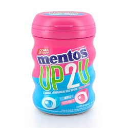 Mentos Goma Up2u Menta E Tutti Frutti Garrafa 56g