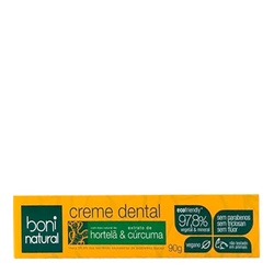 Creme Dental Boni Natural HortelÃ E CÚrcuma 90g