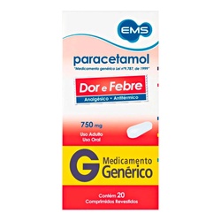 Paracetamol 750mg 20cpr Gen.ems