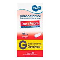 Paracetamol 750mg 20cpr Gen.ems