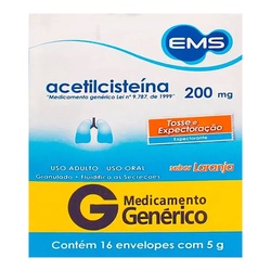 Acetilcisteina 200mg 16env 5g Gen.ems