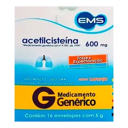 Acetilcisteina 600mg 16env 5g Gen.ems