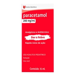 Paracetamol 200mg/ml Gotas 15ml Gen.uniÃo QuÍmica