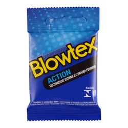 Preservativo Blowtex Lubrificado Action 3un