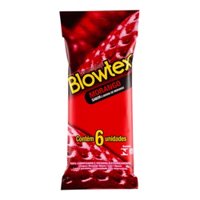 Preservativo Blowtex Lubrificado Morango 6un