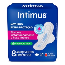 Absorvente Intimus Noturno Seca 8un Com Abas