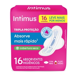 Absorvente Intimus Tripla ProteÇÃo Seca Leve16 Pg14 Com Abas