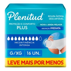 Roupa Íntima Plenitud Protect Plus Unissex G/xg 16un