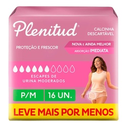 Roupa Íntima Plenitud Femme P/m Leve Mais Por Menos 16un