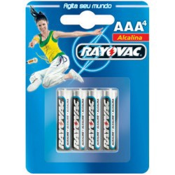 Pilha Rayovac Alcalina Aaa 4un