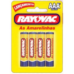 Pilha Rayovac Amarelinhas Aaa Palito 4un