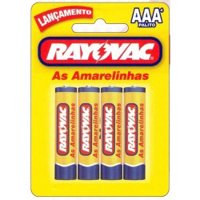 Pilha Rayovac Amarelinhas Aaa Palito 4un