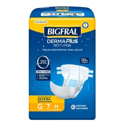 Fralda Bigfral Derma Plus Noturna G 7un