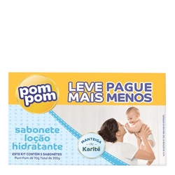 Sabonete Pompom LoÇÃo Hidratante 70g Kit Com 5un