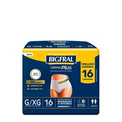 Roupa Íntima Bigfral Derma Plus Pants G/xg 16un