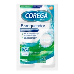 Corega Tabs Limp/dentadura Whitening 6un