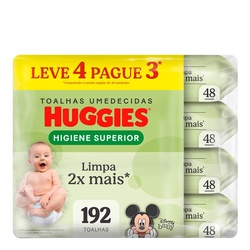 LenÇo Umedecido Huggies Max Clean Leve Mais Por Menos 192un