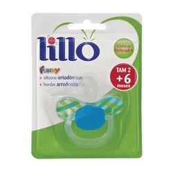 Chupeta Lillo Funny Xadrez OrtodÔntica Azul Ref621020