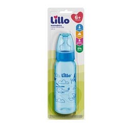 Mamadeira Lillo Divertida Silicone Azul 240ml Ref633821