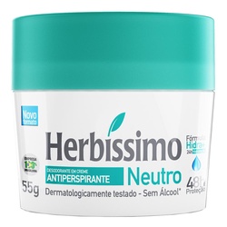Desodorante HerbÍssimo F Creme Neutro Sem Perfume 55g